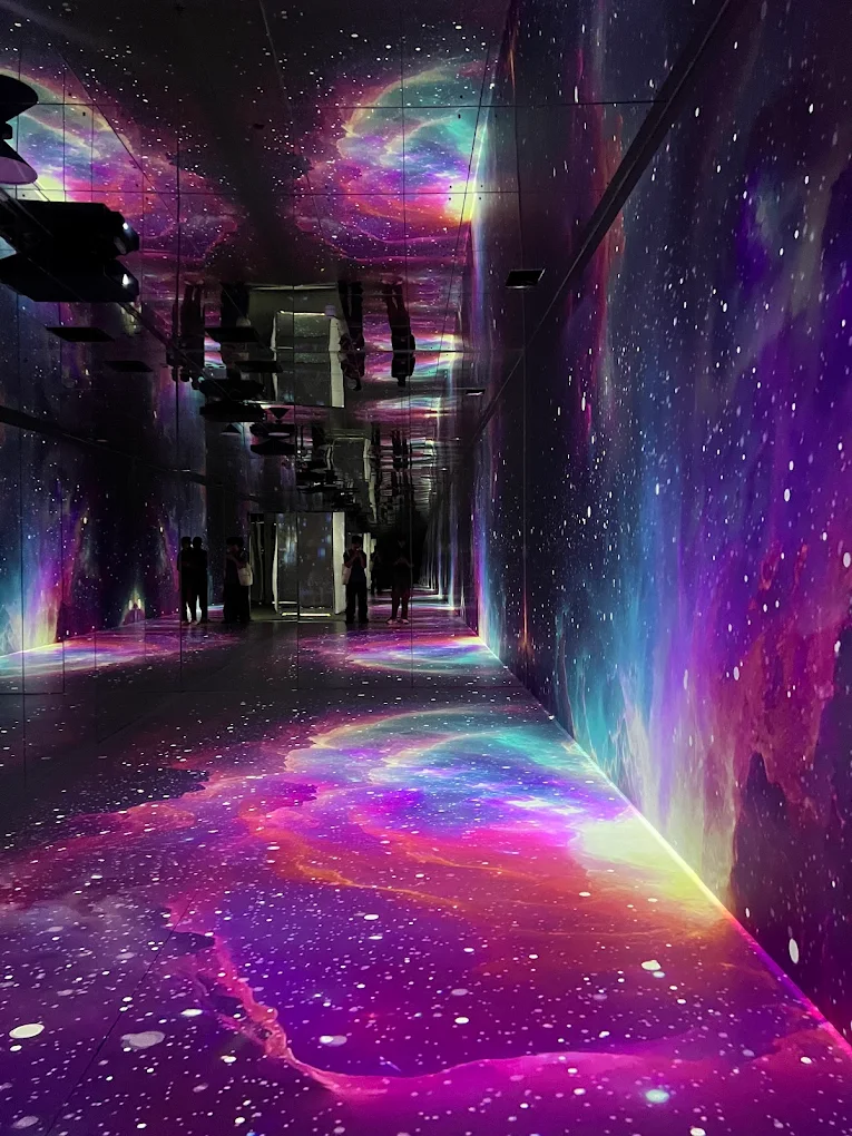 Glowing immersive digital-art room at Space & Time Cube+ Bangkok